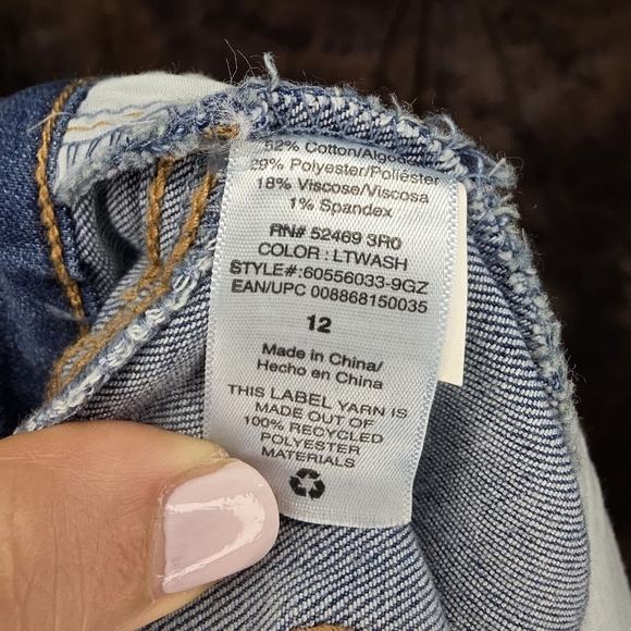 Walmart Scoop Jeans Hi Rise Button Fly Stretch Skinny Med Blue Wash 12 - Picture 9 of 11